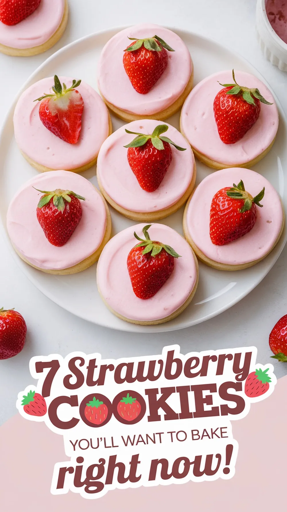 Bake up something sweet with these irresistible strawberry cookie recipes! From soft and chewy to crisp and fruity, these cookies are perfect for any occasion. 🌸🍪 #StrawberryCookies #BakingInspo #SweetTreats #EasyRecipes #DessertIdeas