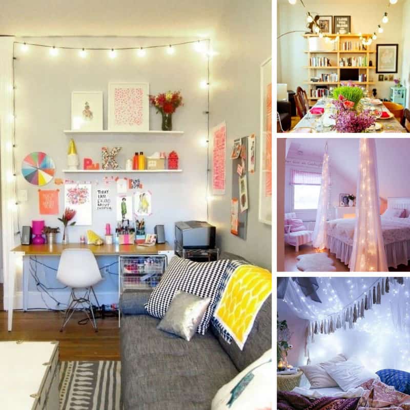 Love these ideas for decorating my whole house with string lights! Thanks for sharing!