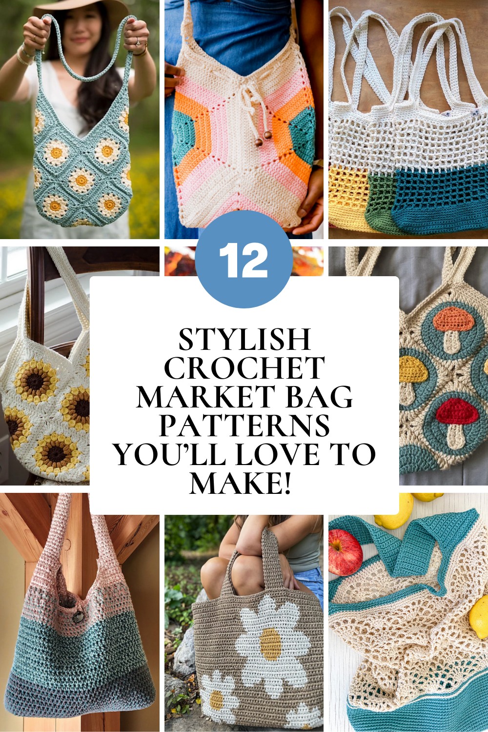 Looking for a versatile and trendy crochet market bag pattern? This roundup has you covered with over 10 beautiful designs perfect for your grocery runs or farmer's market trips. Whether you’re a beginner or an advanced crocheter, these patterns are easy to follow and create bags that are both functional and stylish. 🌿👜 #CrochetMarketBag #FreeCrochetPattern