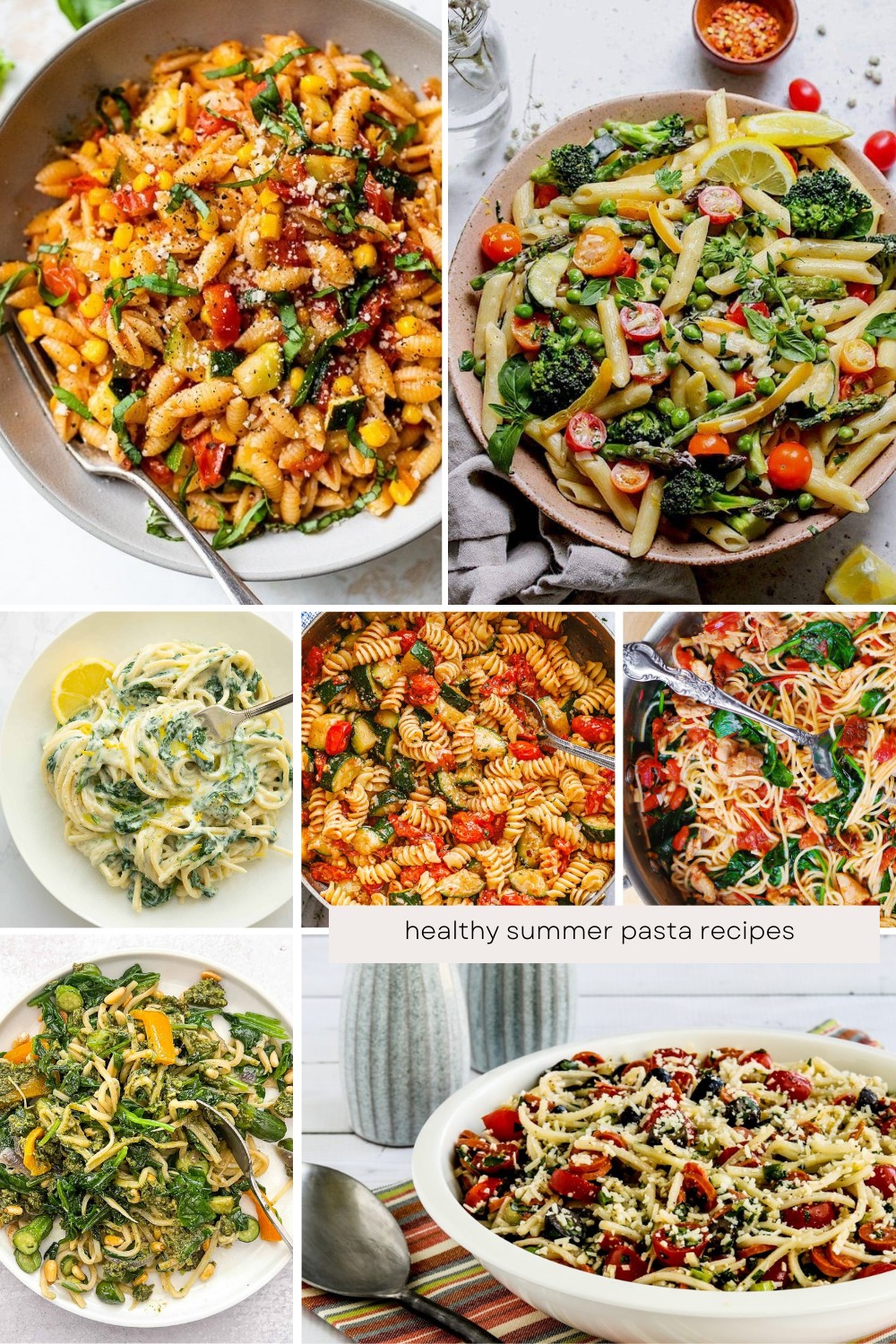 Dive into these 10 healthy summer pasta recipes that are perfect for any occasion! 🌞 From a refreshing Italian pasta salad to a delicious Tomato Spinach Chicken Spaghetti, and the vibrant Summer Cavatelli with Corn, Tomatoes, and Zucchini, there’s something for everyone. 🍅🌽🥗 #HealthySummer #PastaLovers #FreshAndTasty