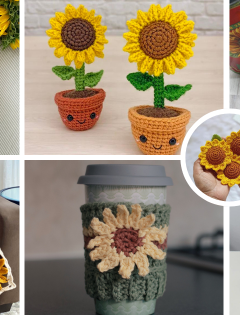 Looking to crochet some vibrant sunflowers? ? Check out this collection of free crochet patterns featuring everything from sunflower granny squares to keychains and cute potted decor. These patterns are perfect for brightening up your space or gifting to someone special! ✨ #CrochetingSunflowers #CrochetRoundup