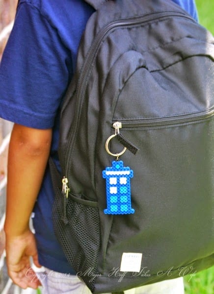 Tardis Doctor Who Beaded Keychain