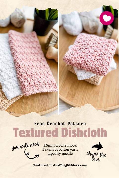 ? Craft the eco-friendly Cottage Comfort Dishcloth with this free crochet pattern and video tutorial! Perfect for practicing stitches and adding a cozy touch to your kitchen. ?✨
