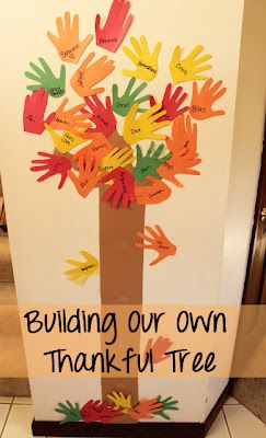 Thankful Activities for Preschoolers Handprint Tree