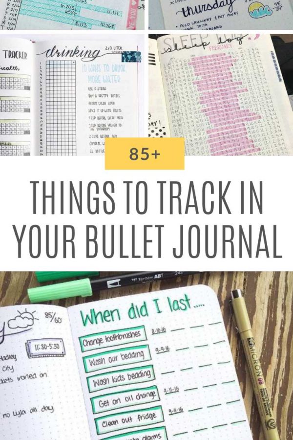 So many genius things to track in your bullet journal !