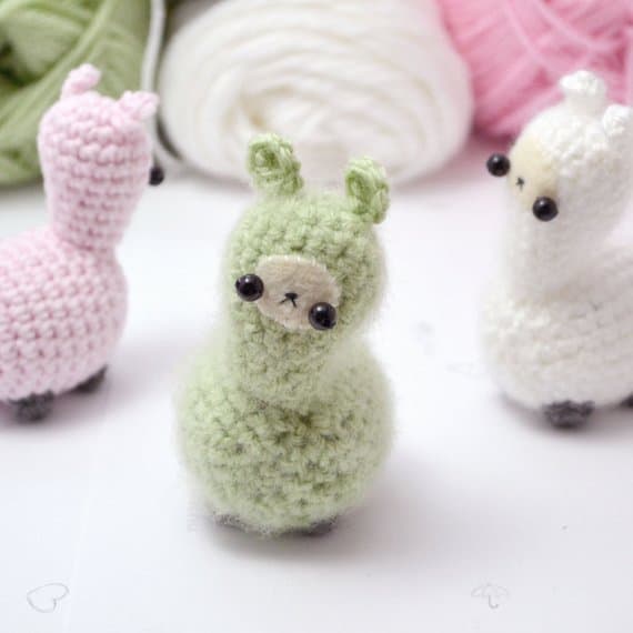 Tiny Amigurumi Llama Plushies