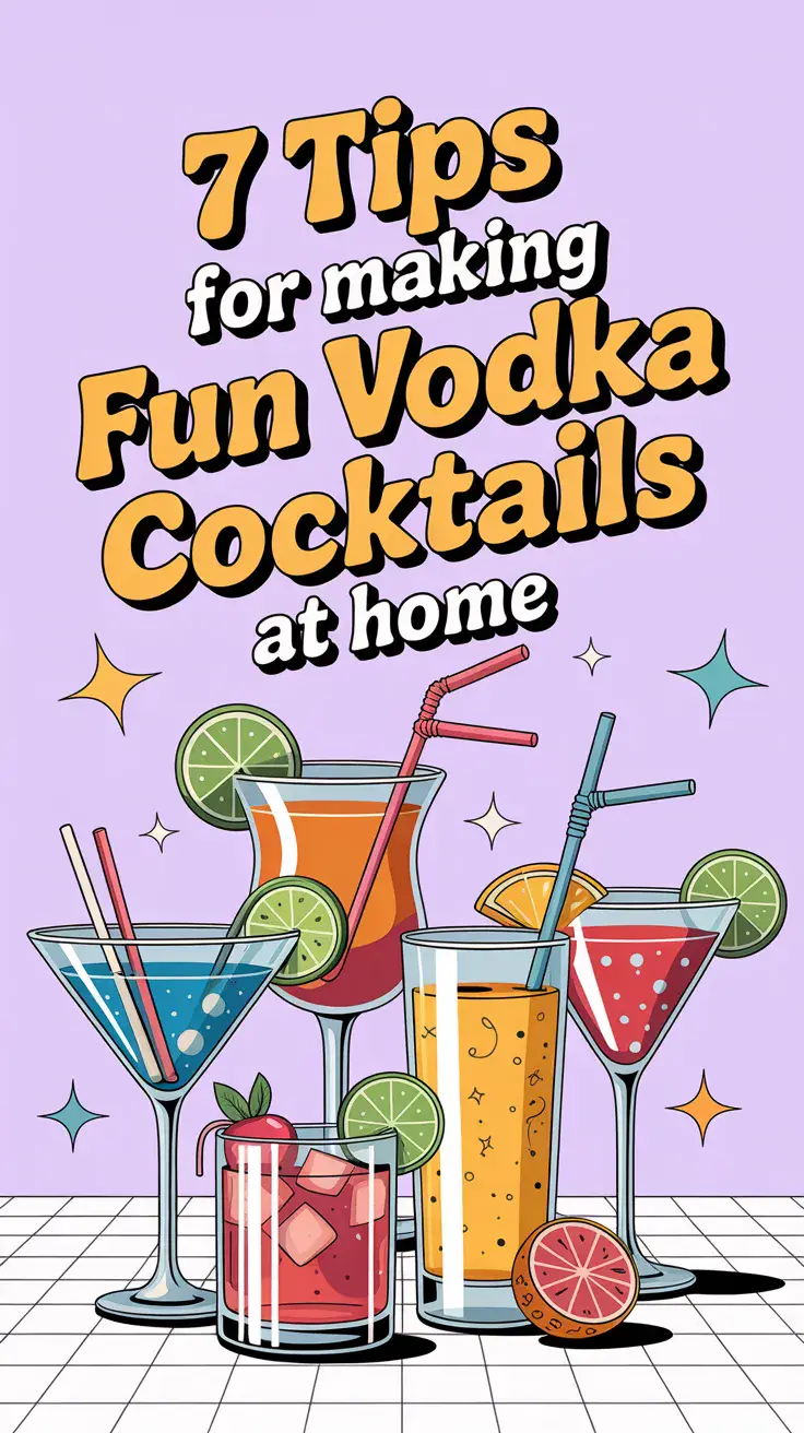 Shake up your next night in with these 7 simple tips for making fun vodka cocktails at home—think flavored vodka, cute garnishes, and no-fuss mixing! 🍋💃 #HomeCocktails #VodkaTips #CocktailHacks