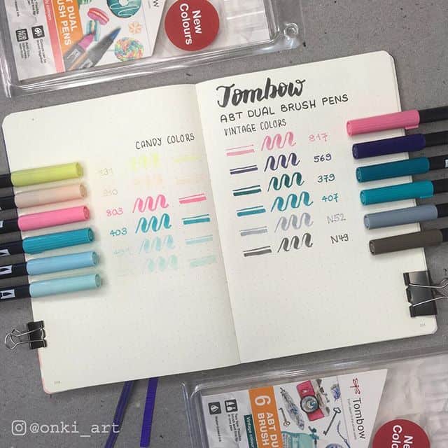 Tombow Pen Test Bullet Journal