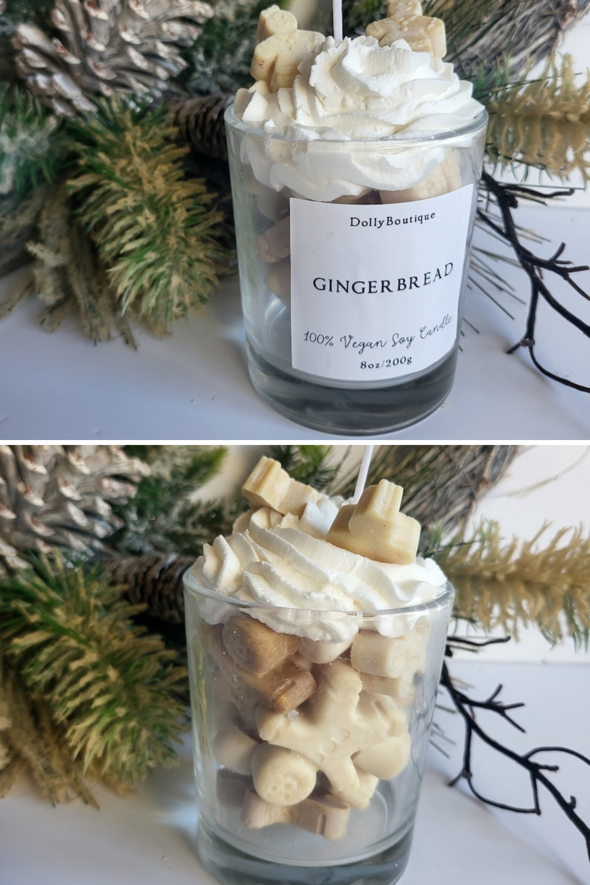 If you love the cozy scent of freshly baked gingerbread, this vegan soy candle is a must-have! It fills your home with the delicious aroma of spiced cookies without any baking required.