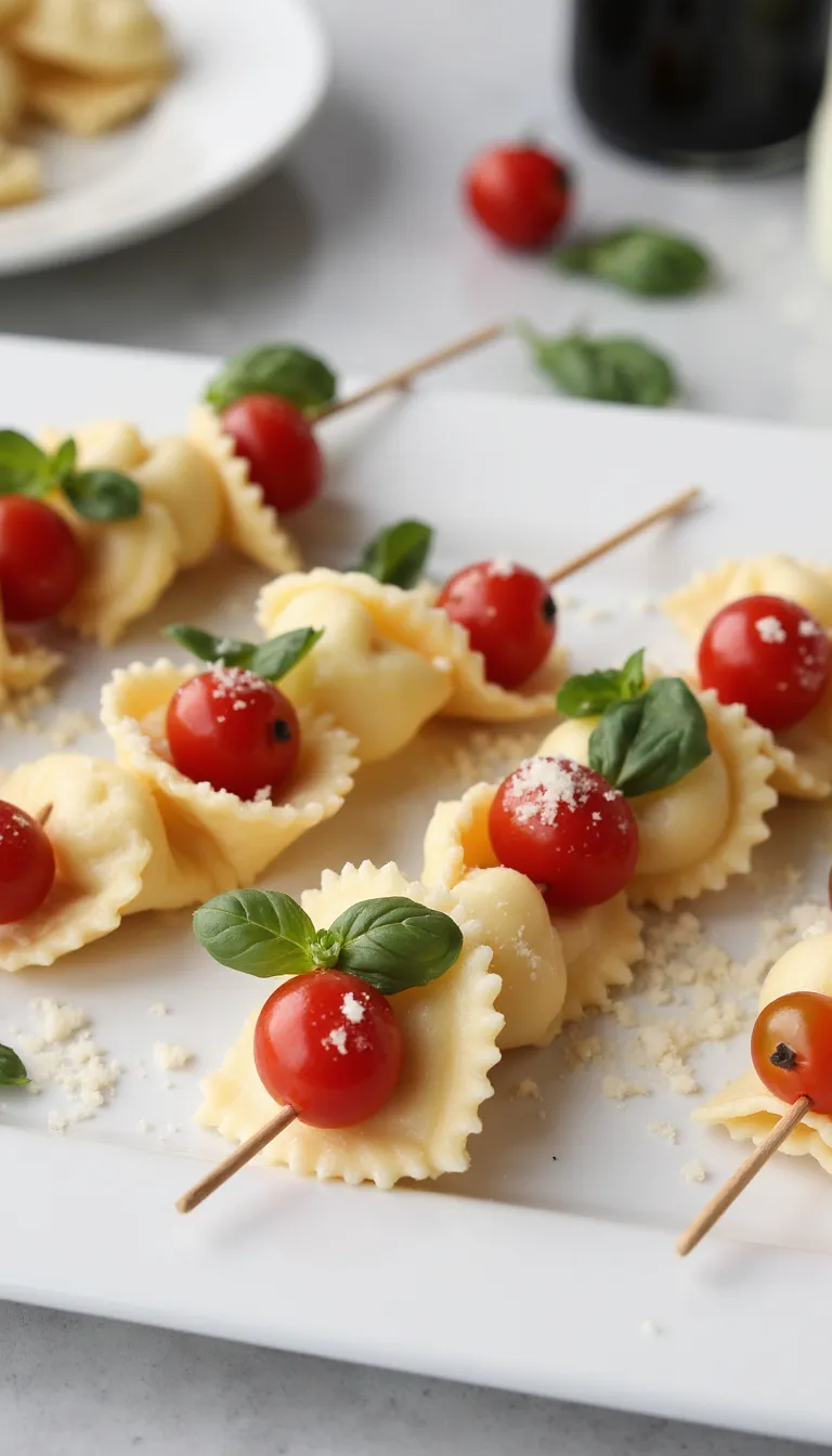 These Tortellini & Cherry Tomato Picks are a fun, fork-free room temperature appetizer for a crowd—perfect for summer potlucks and parties!