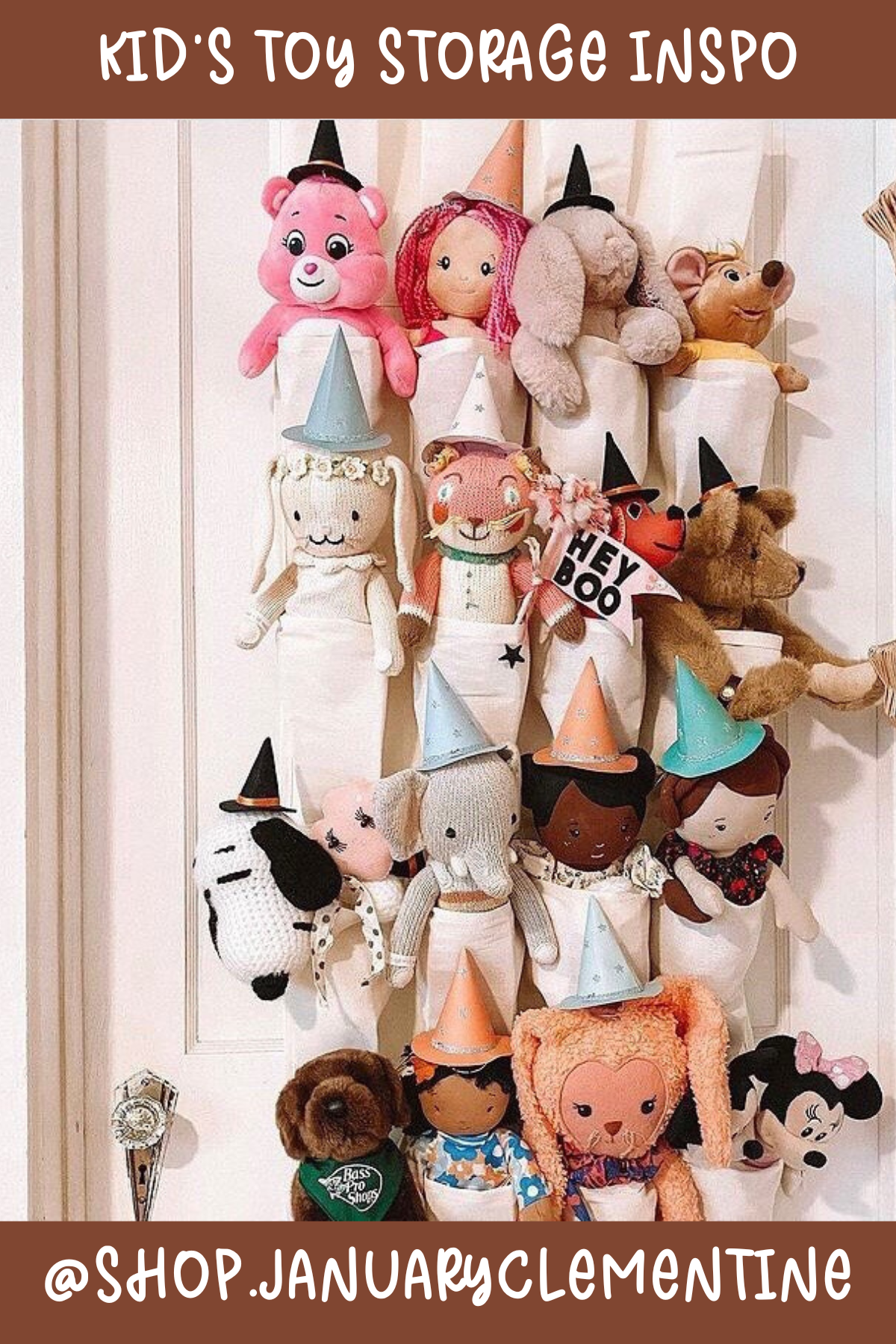 @SHOP.JANUARYCLEMENTINE: How adorable is this hanging shoe storage solution for stuffed animals? It’s like each plushie has its own little hammock to chill in. Such a cute and creative way to keep those cuddly toys organized and off the floor!