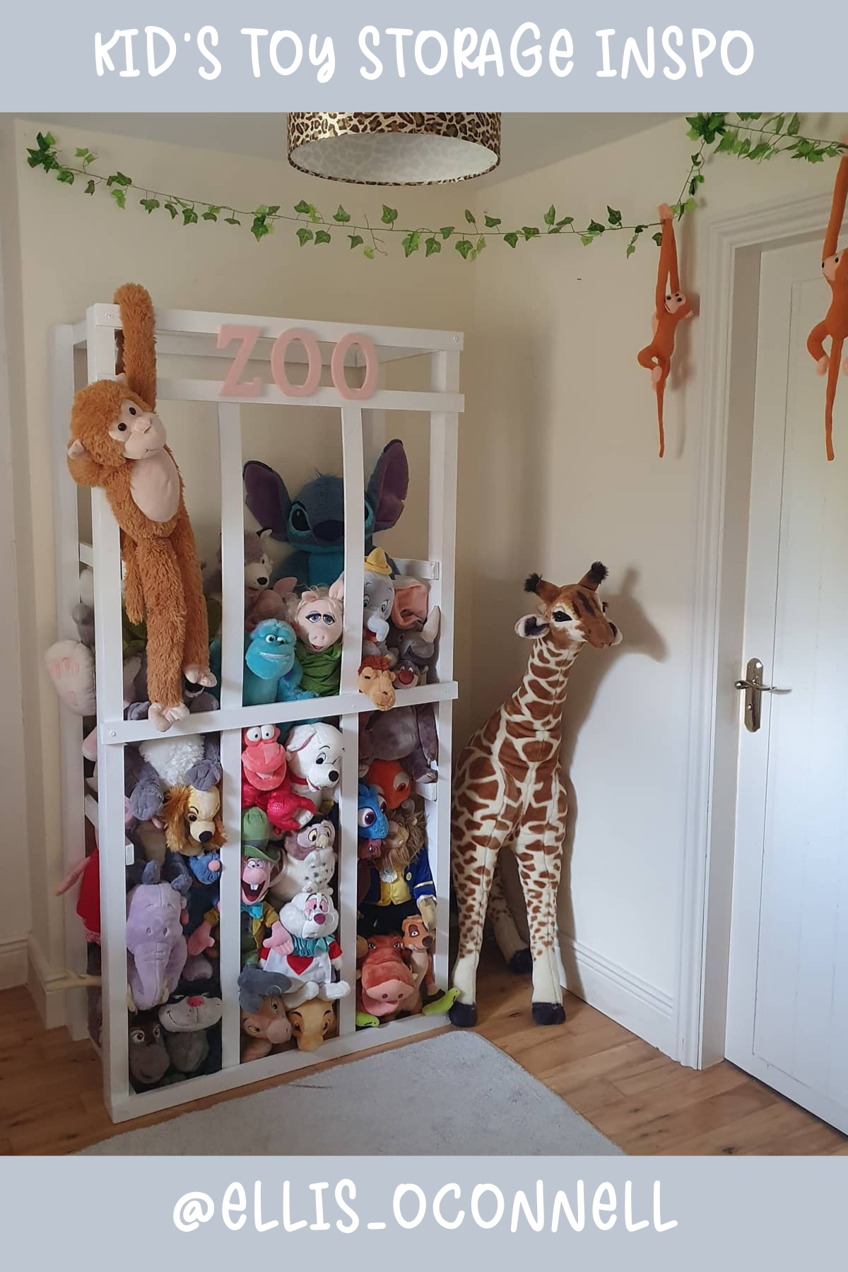 @ELLIS_OCONNELL: Welcome to the stuffed animal zoo! This vertical storage cage is a fun and functional way to house all those plush toys while adding a playful decor element. It’s an instant hit for tidying up after a wild playdate!