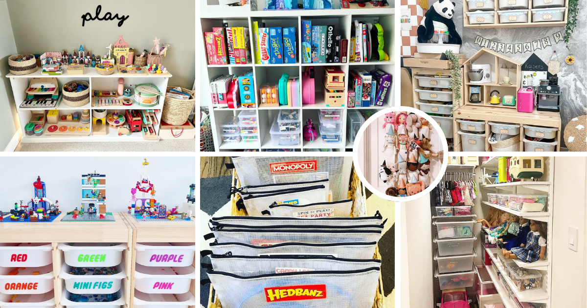 🎨 Colorful toy storage ideas to keep your child’s play area neat and fun! Check out these inspo pics for storing Legos, stuffed animals, books, and more. Let’s make cleanup a breeze! 🚀🪁 #ToyOrganization #StorageSolutions #KidsRoom #PlayroomInspo