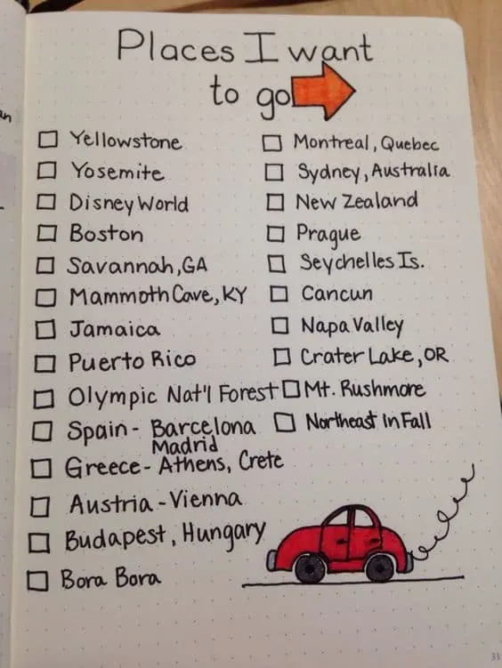 Track your bucket list