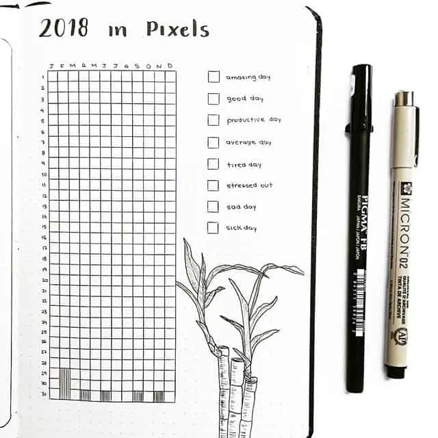 Track your year in pixels