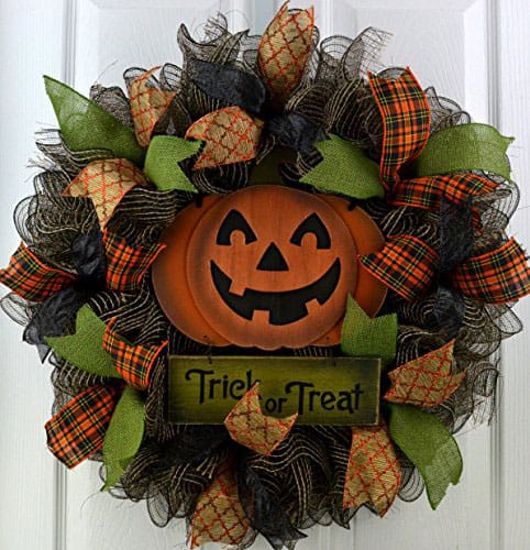 Trick or Treat Deco Mesh Wreath