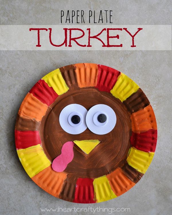 Turkey Activities for Toddlers Paper Plate Craft