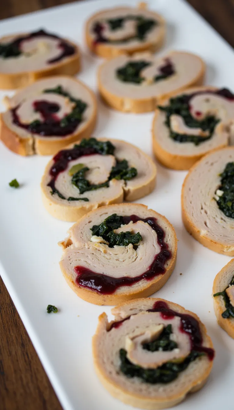 Make-ahead turkey and cranberry pinwheels are the perfect bite-sized Thanksgiving appetizer!