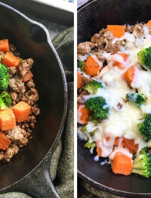Craving something healthy and delicious? This 5-Ingredient Turkey & Sweet Potato Skillet is perfect for a midweek dinner. Packed with turkey, sweet potatoes, broccoli, and mozzarella cheese, it's gluten-free and ready in 40 minutes! ??? #DinnerIdeas #GlutenFree #HealthyMeals
