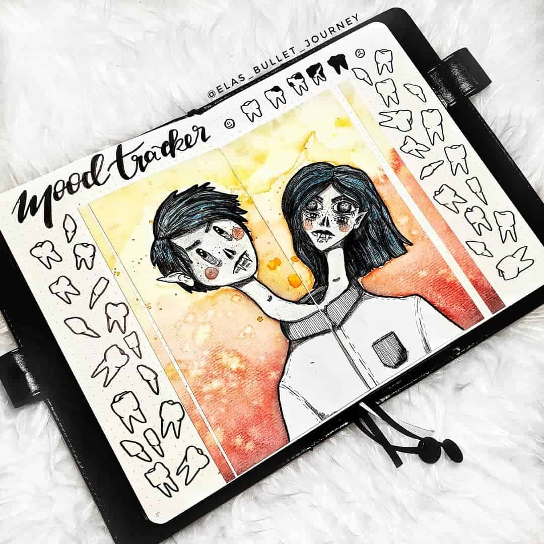 Twin Monsters Halloween Mood Tracker