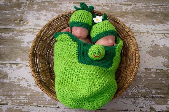 Twin Peas Crochet Baby Cocoon