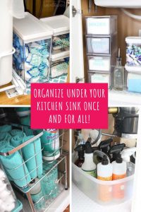 These under the sink storage ideas are totally genius and yes I am drooling over how neat and tidy all these kitchen cabinets are!