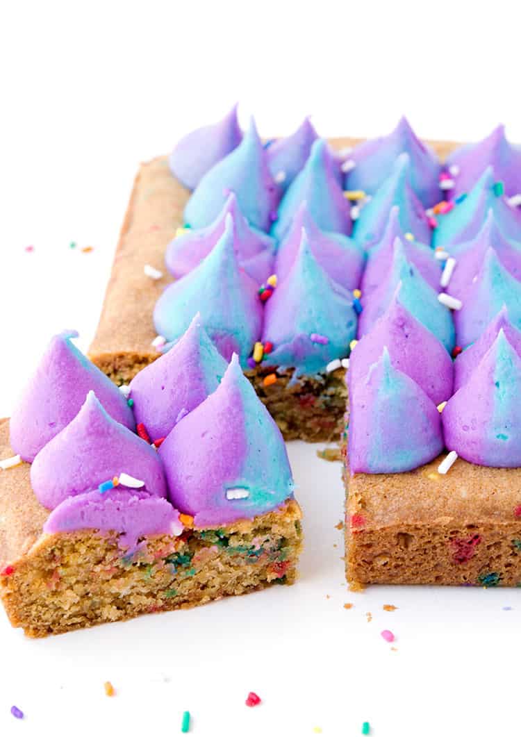 Unicorn Funfetti Cookie Bars