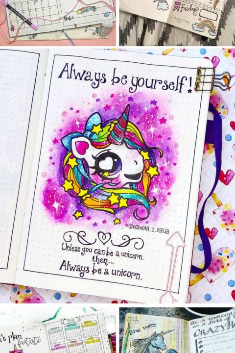 Unicorn Spreads for Bullet Journal Inspiration