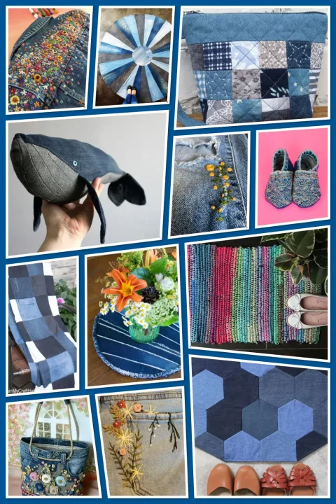 Got worn-out denim? Turn it into something amazing! 🌿 Explore 50+ ways to repurpose old jeans — including creative embroidery, patch repairs, and stylish denim crafts for your home. #DIYDenim #SewingTips #UpcycledFashion #CraftIdeas