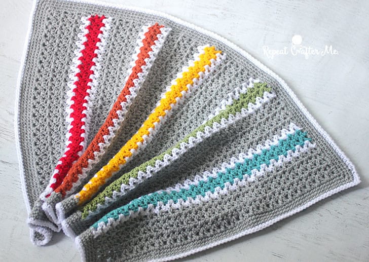 V Stitch Rainbow Baby Blanket