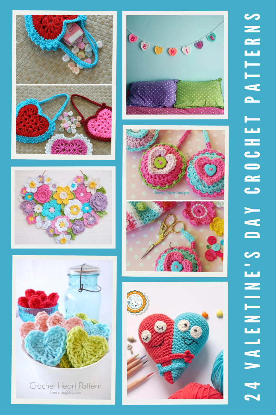 Easy Valentine's Day Crochet Patterns make great handmade gifts 