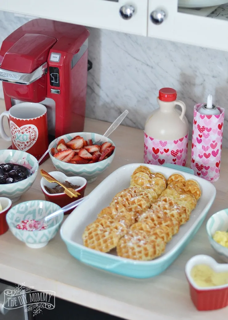 Valentines Day Waffle Bar