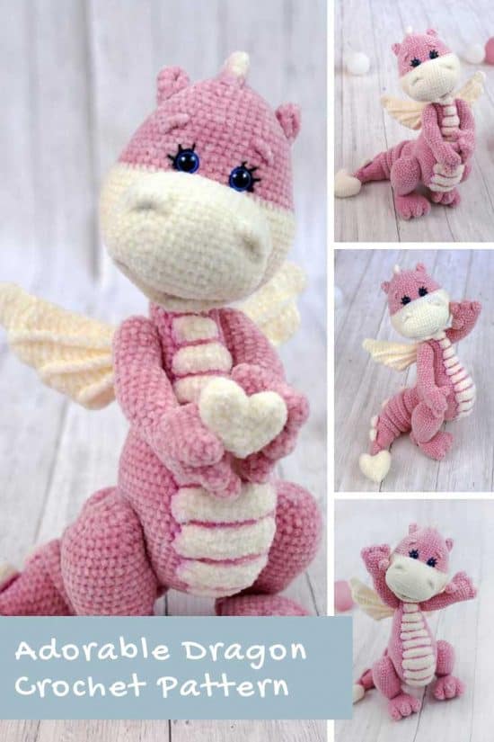 Crochet Dragon Pattern {the perfect size for snuggling with!}