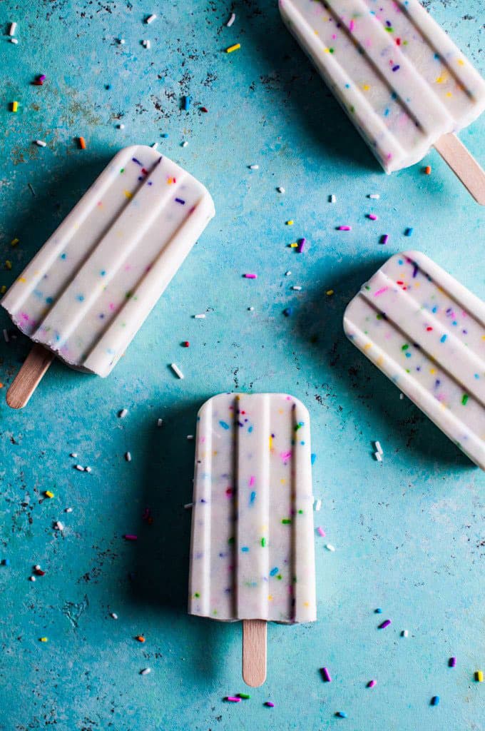 Vanilla Greek Yogurt Funfetti Popsicles