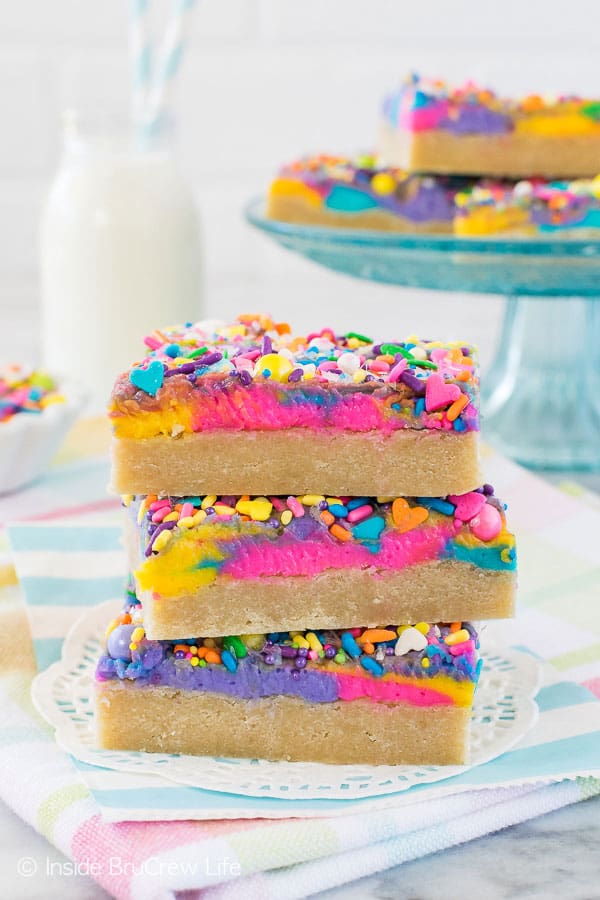 Vanilla Unicorn Sugar Cookie Bars