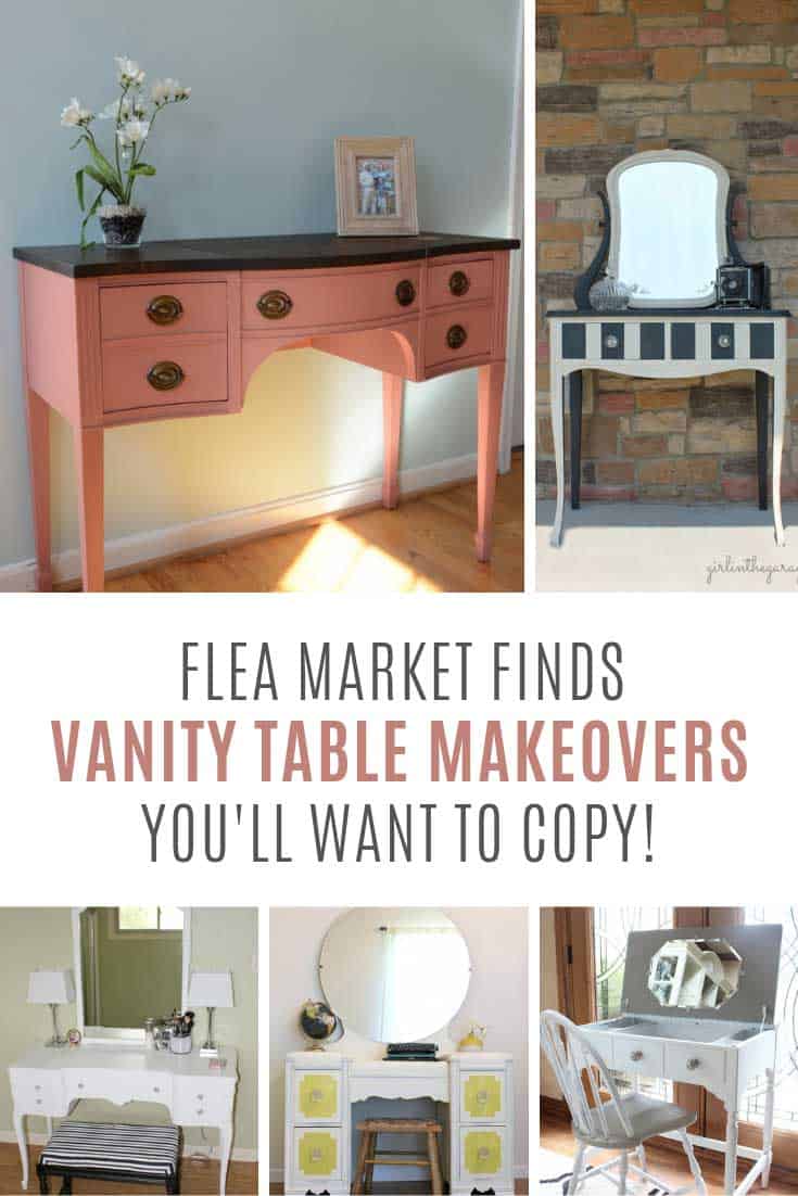 Dressing Table Makeover, Old Vanity Table