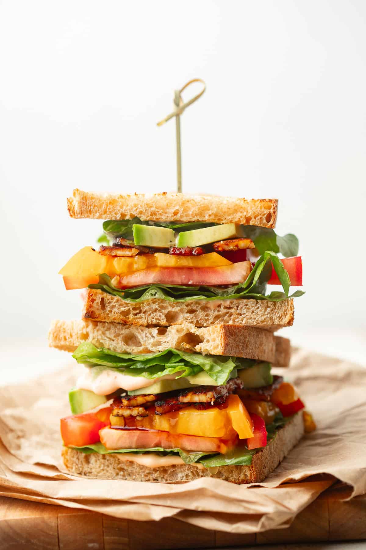 A smoky, savory twist on the classic BLT, made entirely plant-based for a deliciously nostalgic meal.