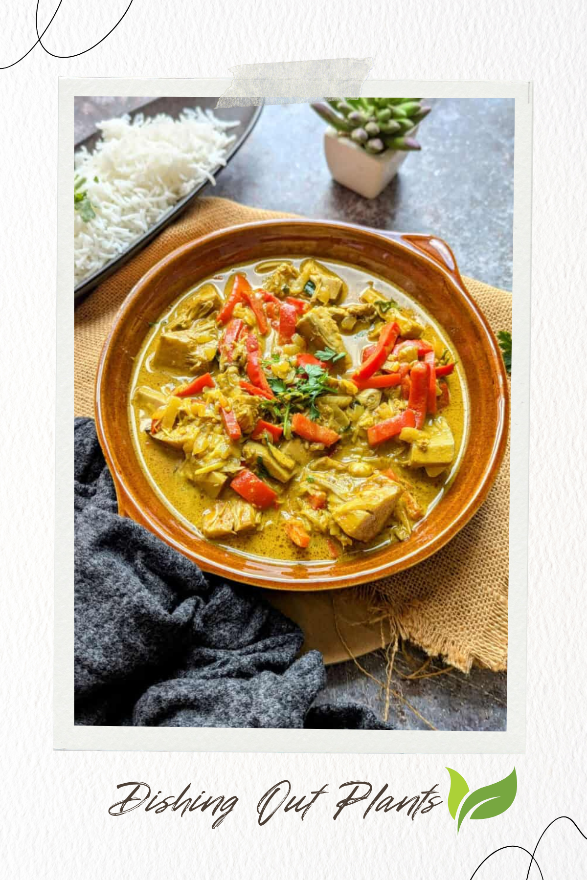 This Thai-inspired curry features jackfruit, which mimics the texture of meat in a perfectly spiced, creamy sauce. With a balance of sweet, savory, and spicy, this dish is easy to make and will bring a taste of Thailand to your table!