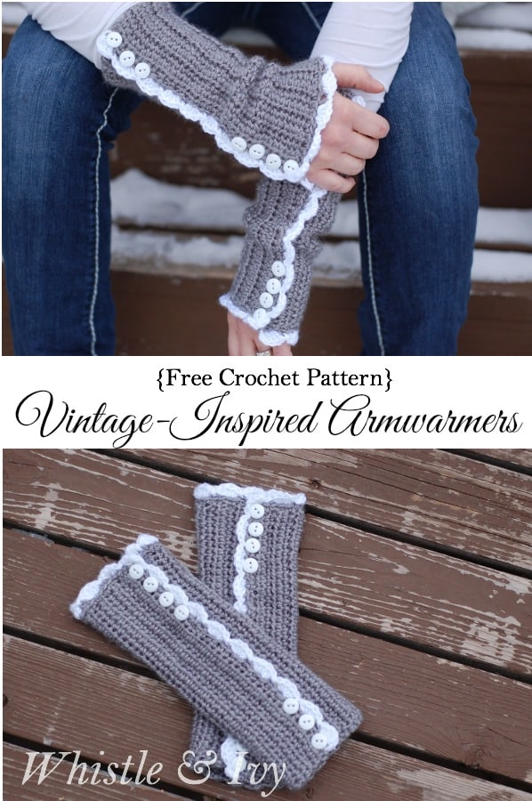 Vintage Inspired Armwarmers Crochet Pattern