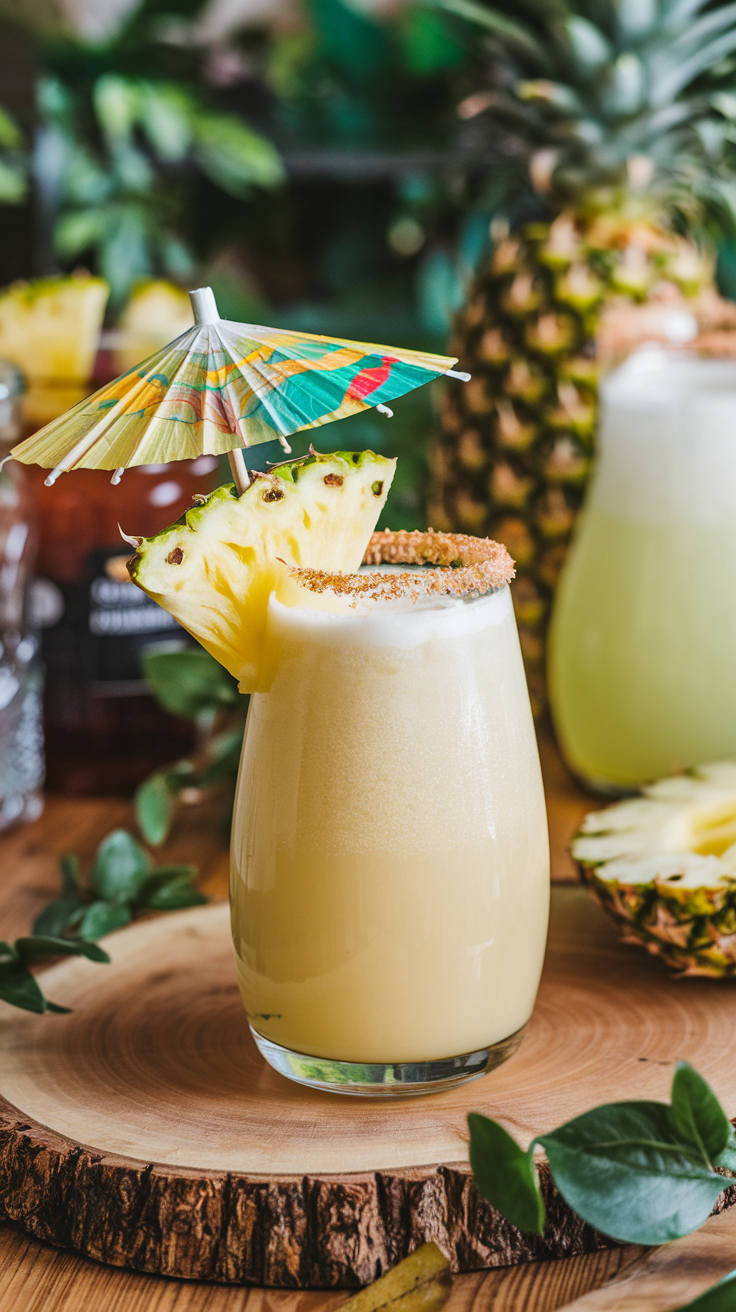 Creamy, tropical, and oh-so-refreshing, the Virgin Piña Colada is the ultimate non-alcoholic treat. Perfect for summer afternoons, mocktail parties, or when you just want to escape to a beach in your mind. 🏝️✨