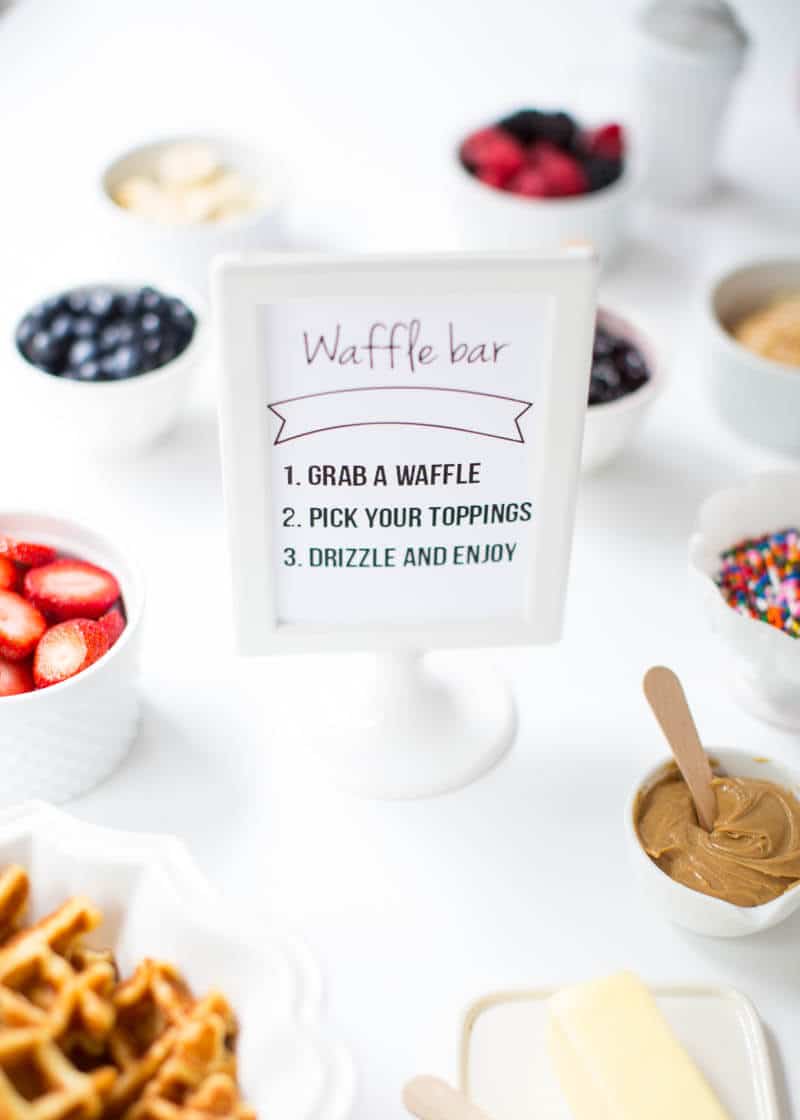 Waffle Bar Free Printable