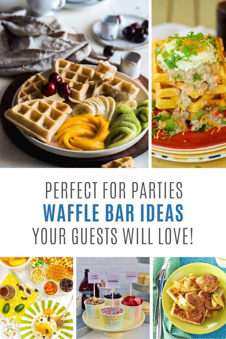 Loving these waffle bar ideas! They're perfect for parties and baby showers!
