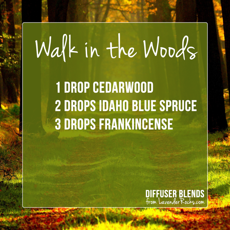 Walk in the Woods - for more Fall diffuser blends visit justbrightideas.com