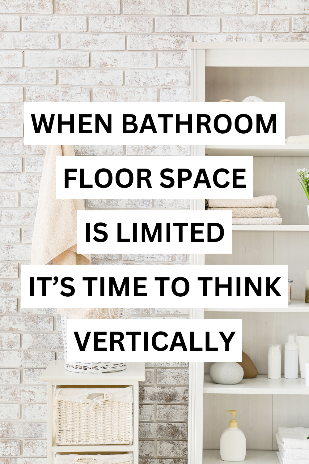 If you’re staring at your tiny bathroom thinking, “Where do I put everything?” it's time to embrace the magic of vertical space! When floor space is limited, the only way to go is up.