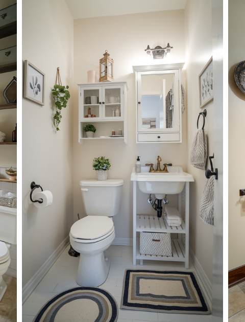 Transform your tiny bathroom into an organized oasis! Discover genius ideas like wall-mounted shelves, over-the-toilet storage, and creative hooks that will make the most of every inch. ?? #BathroomHacks #SmallBathroomOrganization