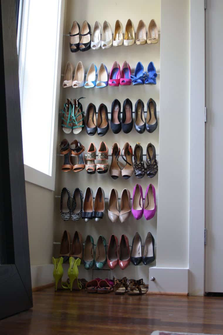 Wall Shoe Storage Hack