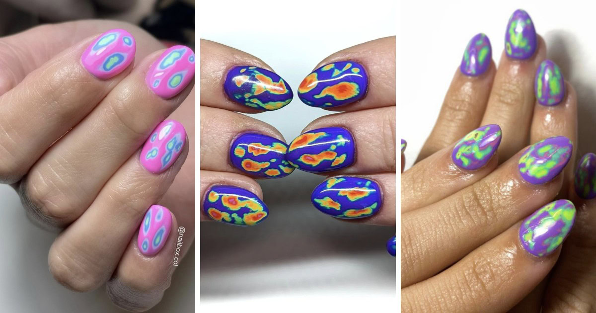 Heat up your nail game with thermal map nails! 🔥✨ Inspired by the vibrant patterns of geothermal maps, these nails are a colorful way to express your style. From fiery reds to cool blues, create a mesmerizing gradient right at your fingertips. Swipe to see 11 stunning designs that'll inspire your next manicure! 💅 #ThermalMapNails #NailArt #ManicureGoals