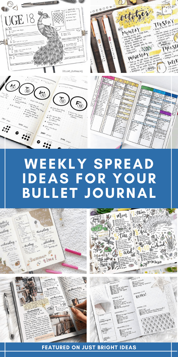Loving these bullet journal weeklies ideas! So many fun ways to organize your week in your BUJO. #bulletjournal