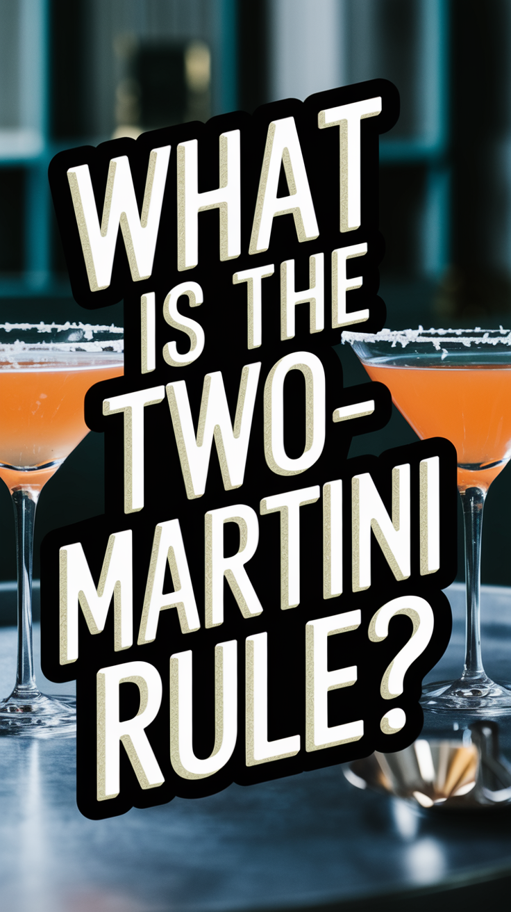 The "Two-Martini Rule" isn’t about how to mix your drinks—it’s more of a social guideline (and a bit of a lighthearted warning) about the strength and sophistication of martinis. Here’s the breakdown: