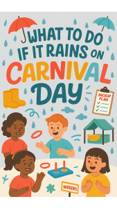 Be ready for rain, wind, or heat! Here’s how to pivot quickly and still host a fun, well-run school carnival. #CarnivalPlanning #PTAideas #WeatherBackupPlan #SchoolEvents